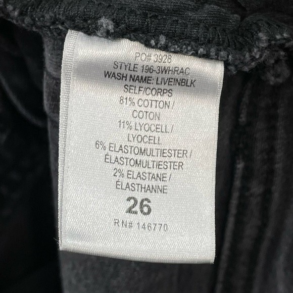 REDONE High Rise Ankle Crop Jeans in Lived In Black Size 26 - Picture 9 of 11